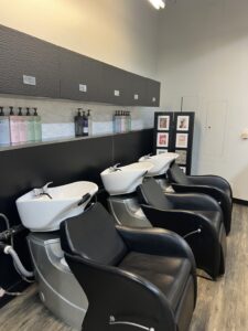 A quiet corner of the salon